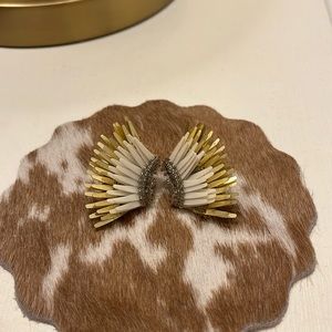 White and gold Mignonne earrings